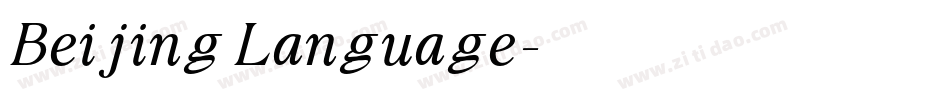 Beijing Language字体转换